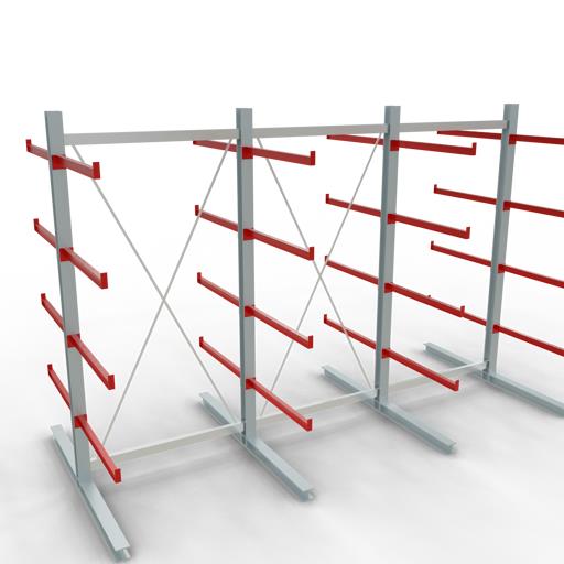 Doppelseitiges Kragarmregal-Set K6000 (für schwere Belastungen)