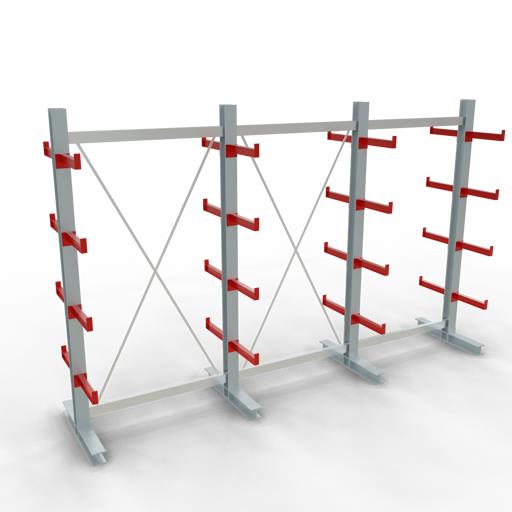 Doppelseitiges Kragarmregal-Set K3000 (für mittlere Belastungen)