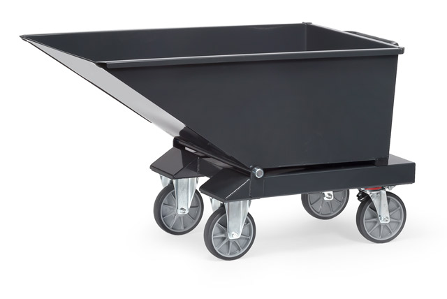 Muldenkipper, Tragkraft 750 kg, mit TPE-Rollen