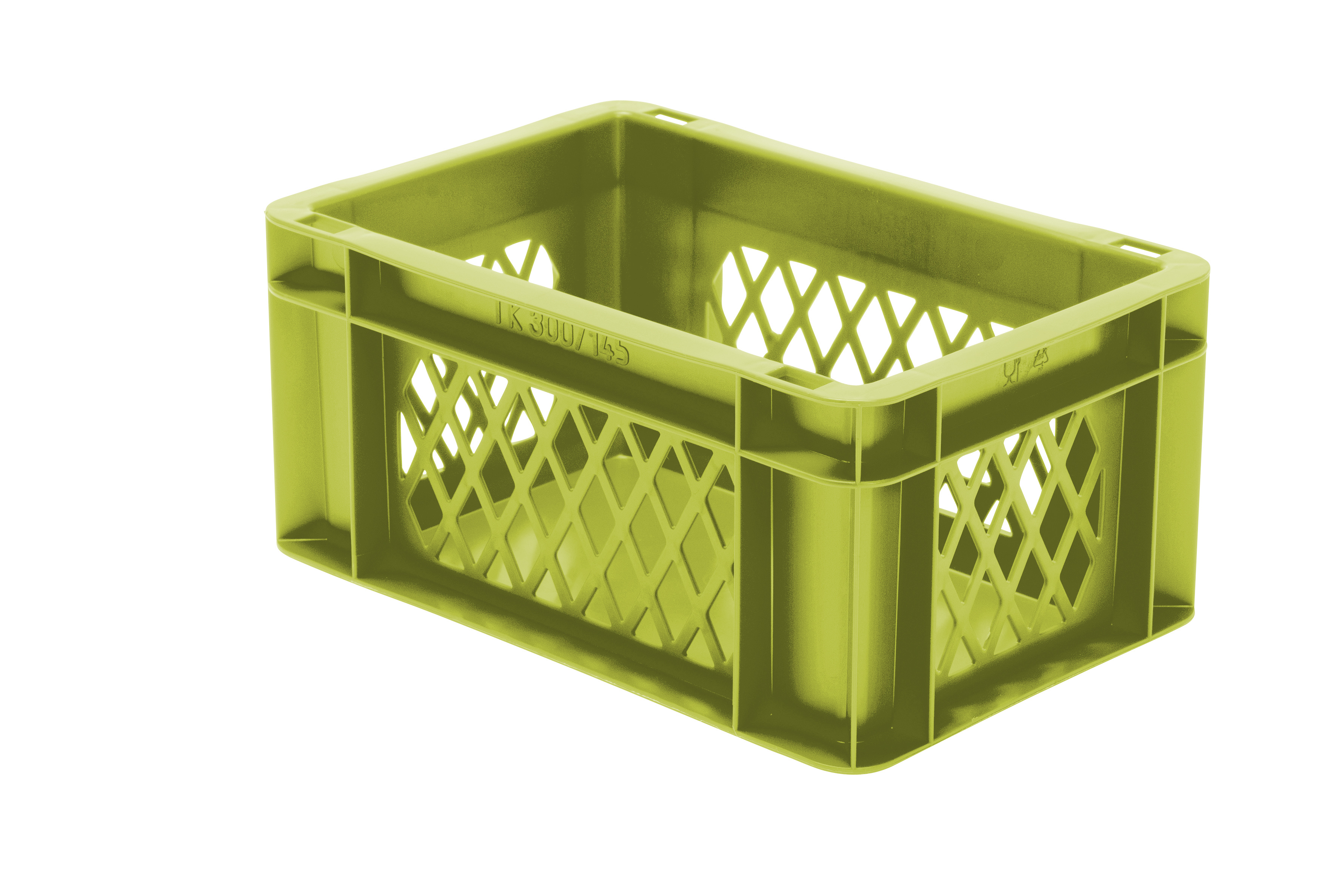 8 Stück Transport-Stapelkasten TK, L300 x B200 mm, Wände durchbrochen