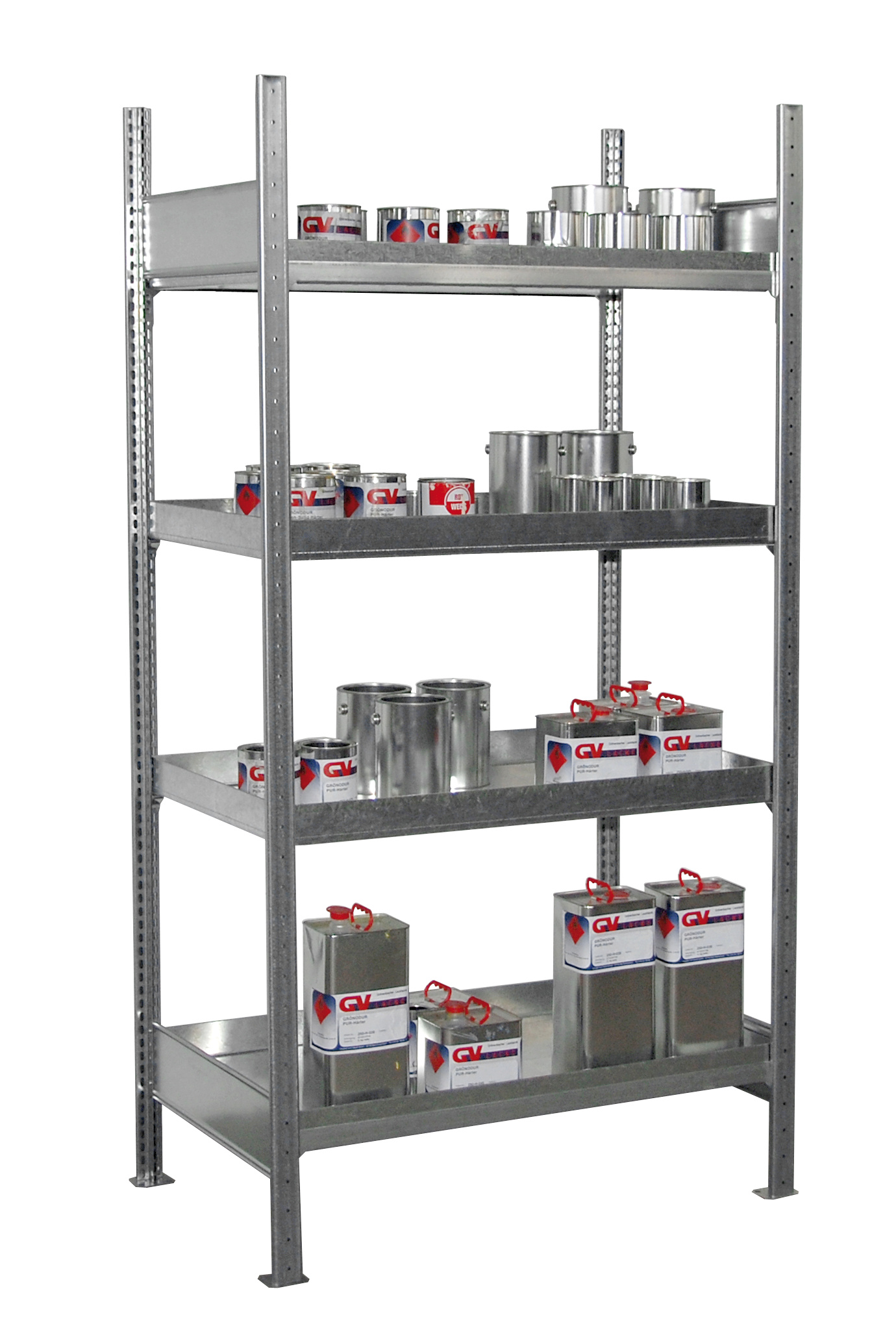 Kleingebinderegal mit Wannenboden SERIE 3000