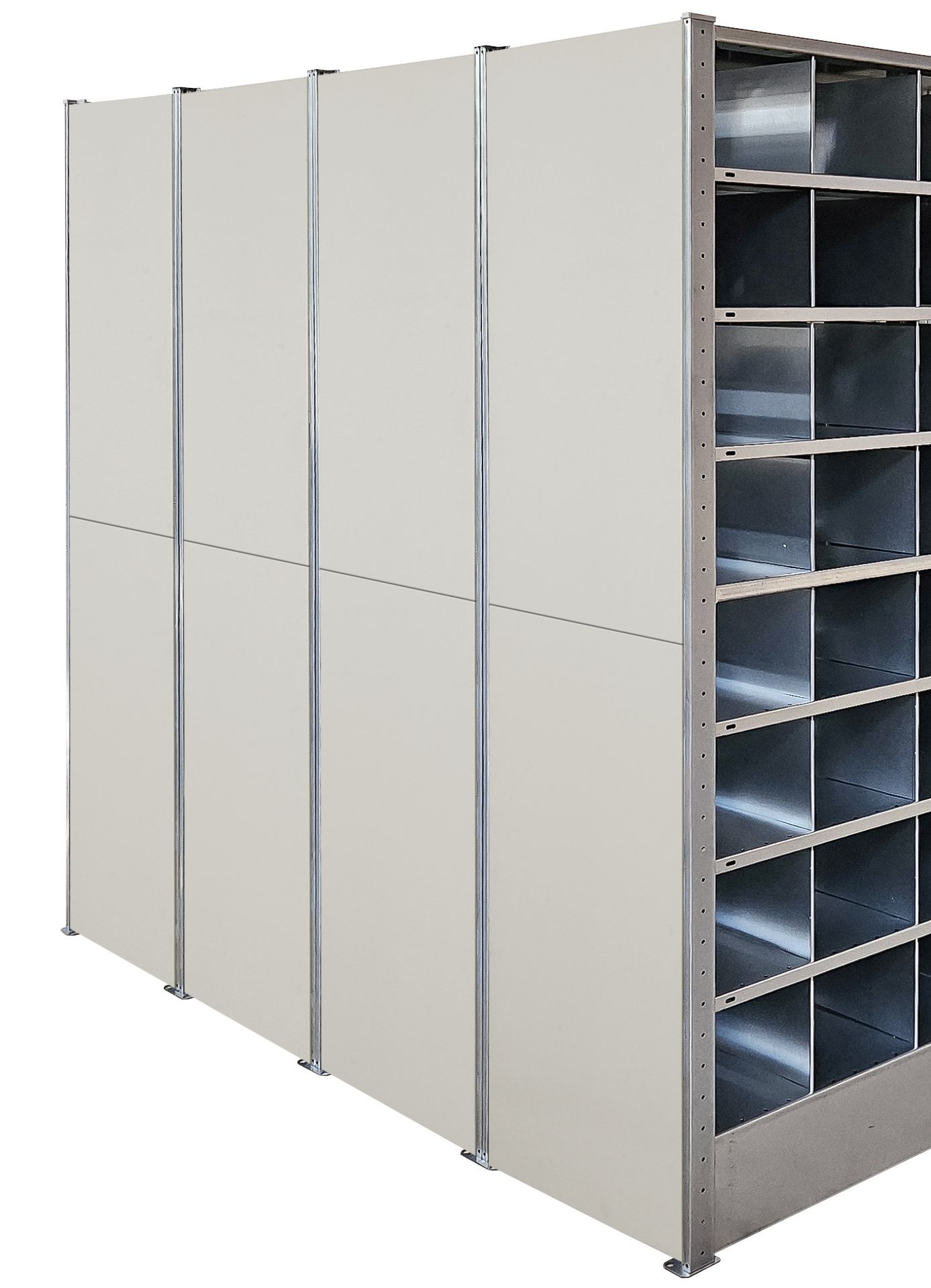 Vollblech-Seitenblenden-Set für Wabenregale