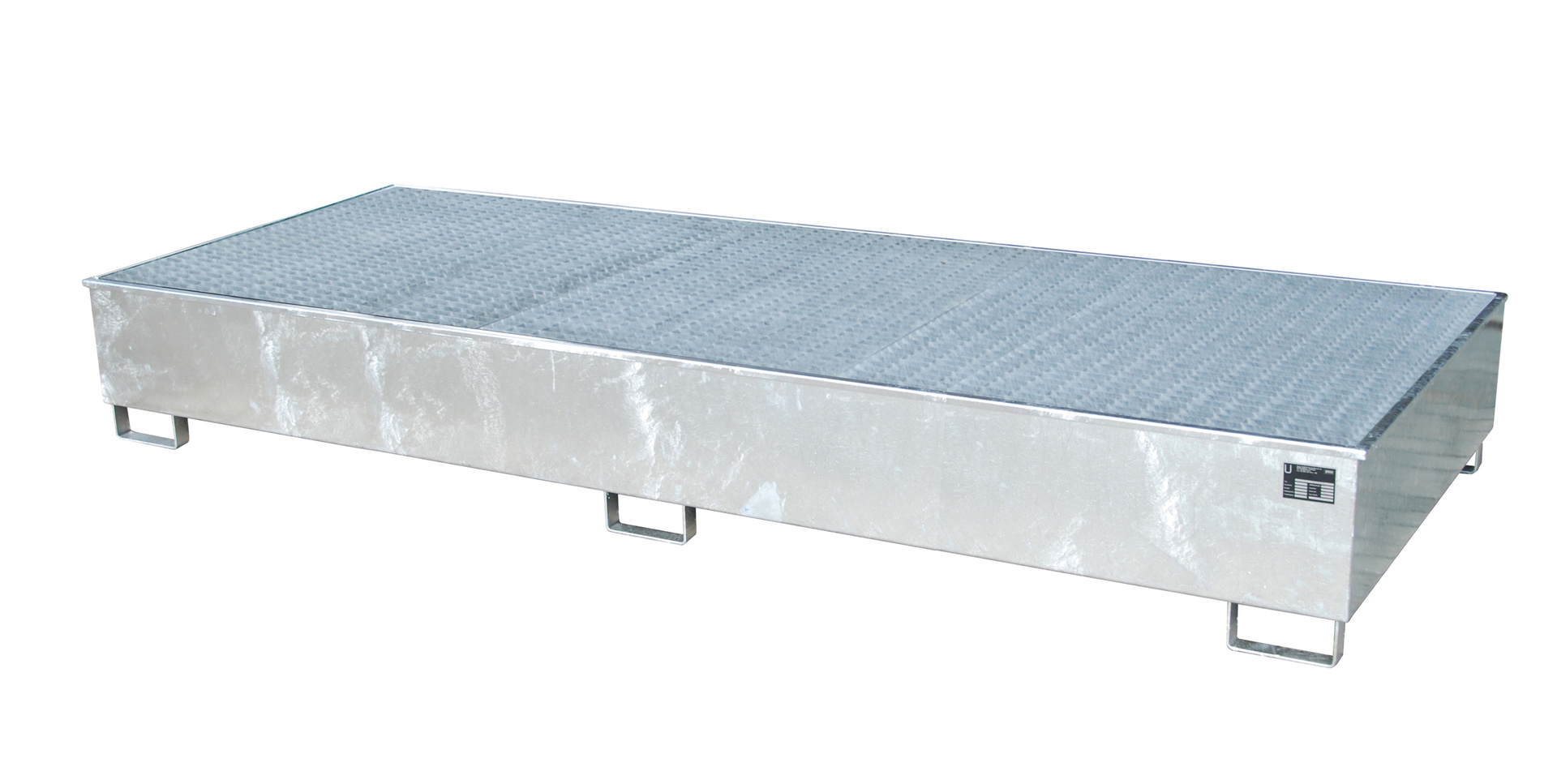 Regalwanne mit PE-Einsatz und Gitterrost Typ RW-GR PE