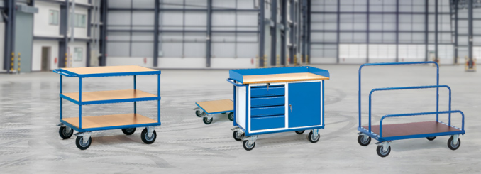 Transportwagen für alle Fälle - Etagenwagen, Karren, Scherenhubtische