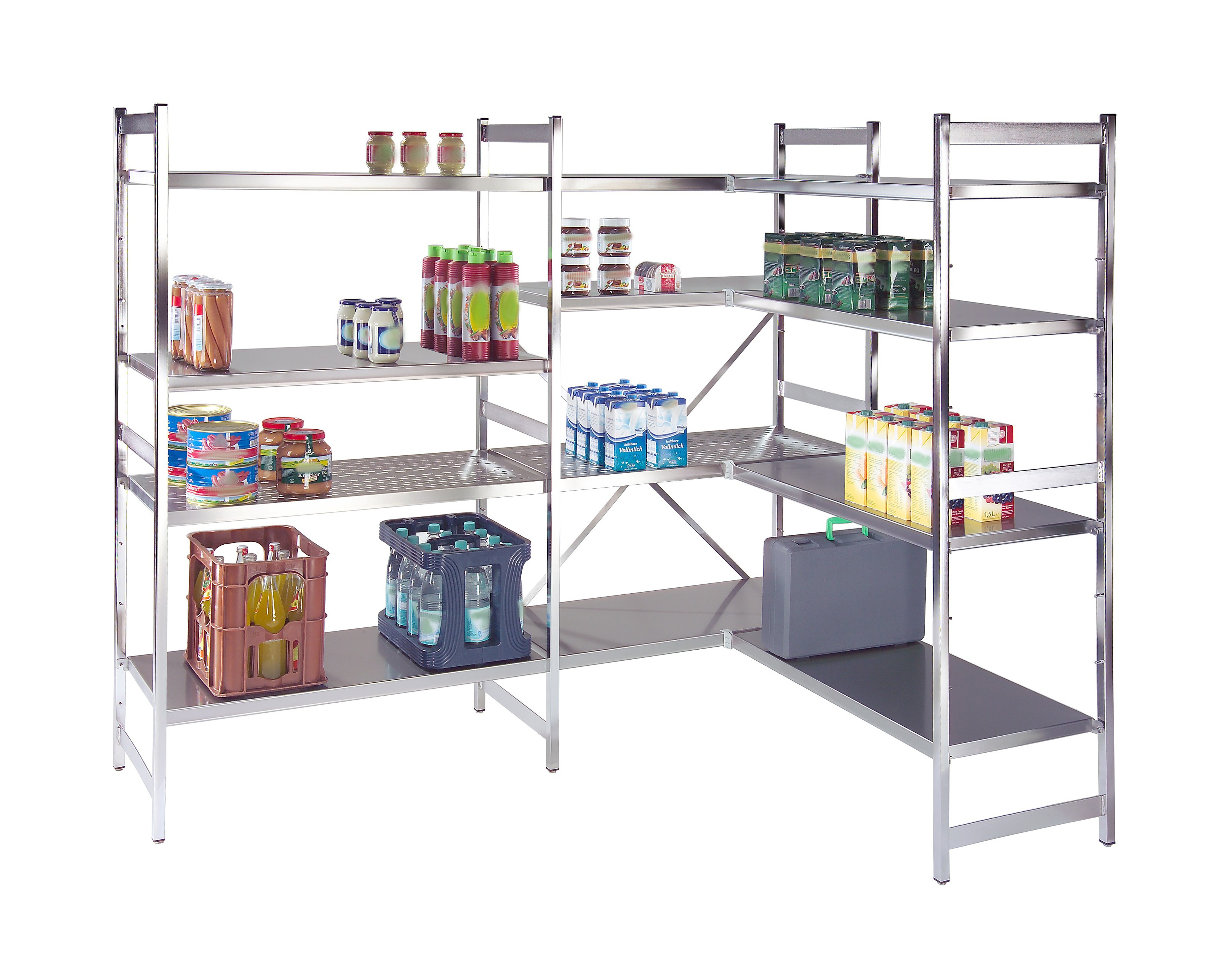 Edelstahlregale und Aluminiumregale für die hygienische und sterile Lagerhaltung