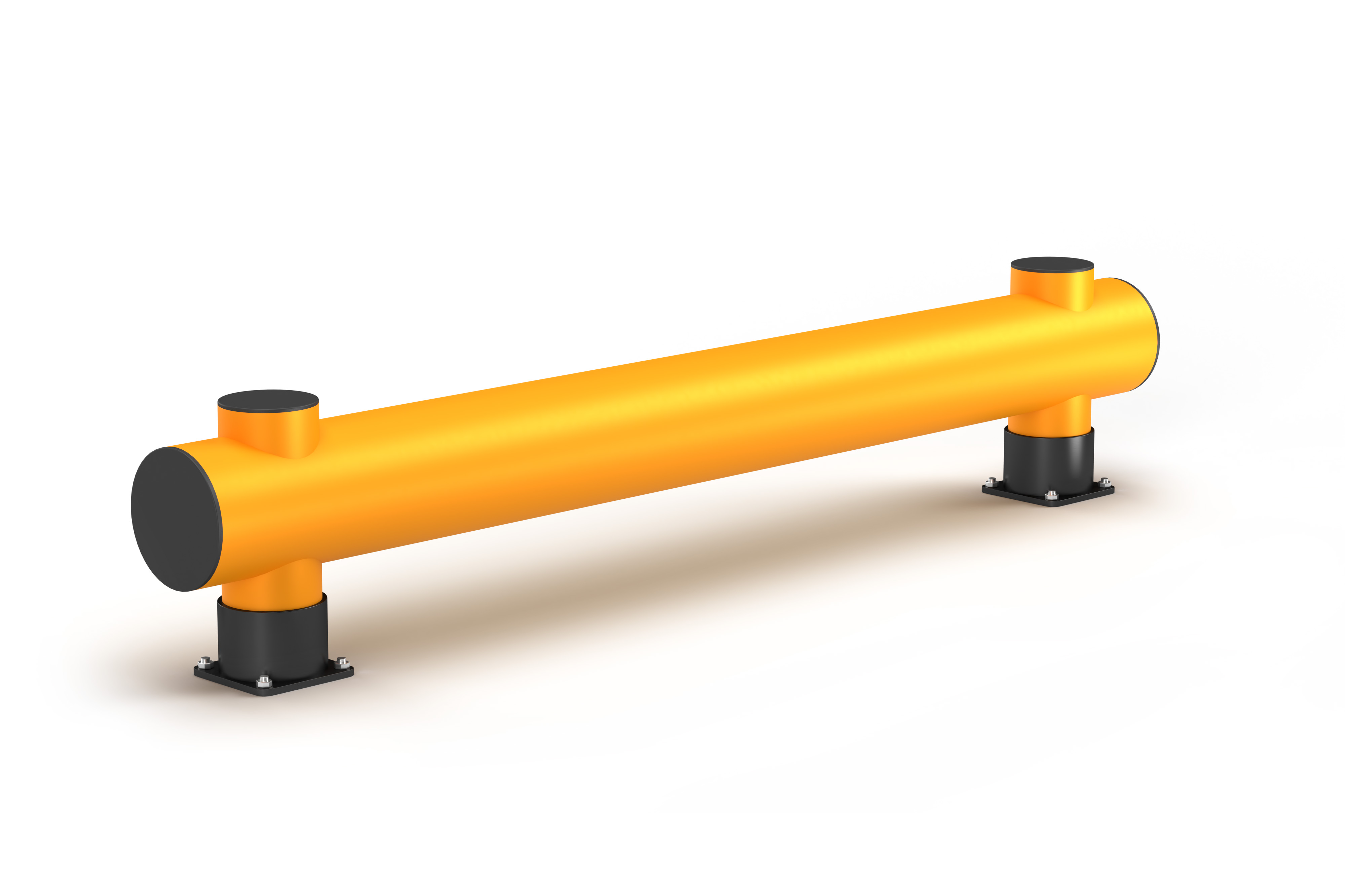 Rammschutzbarriere Einzelplanke, H 390 mm