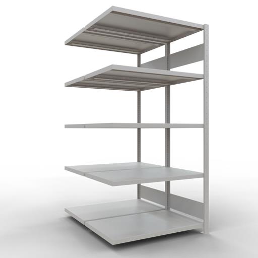 Stecksystem Doppel-Anbauregal, MULTIplus 250 kg, mit Längenriegel