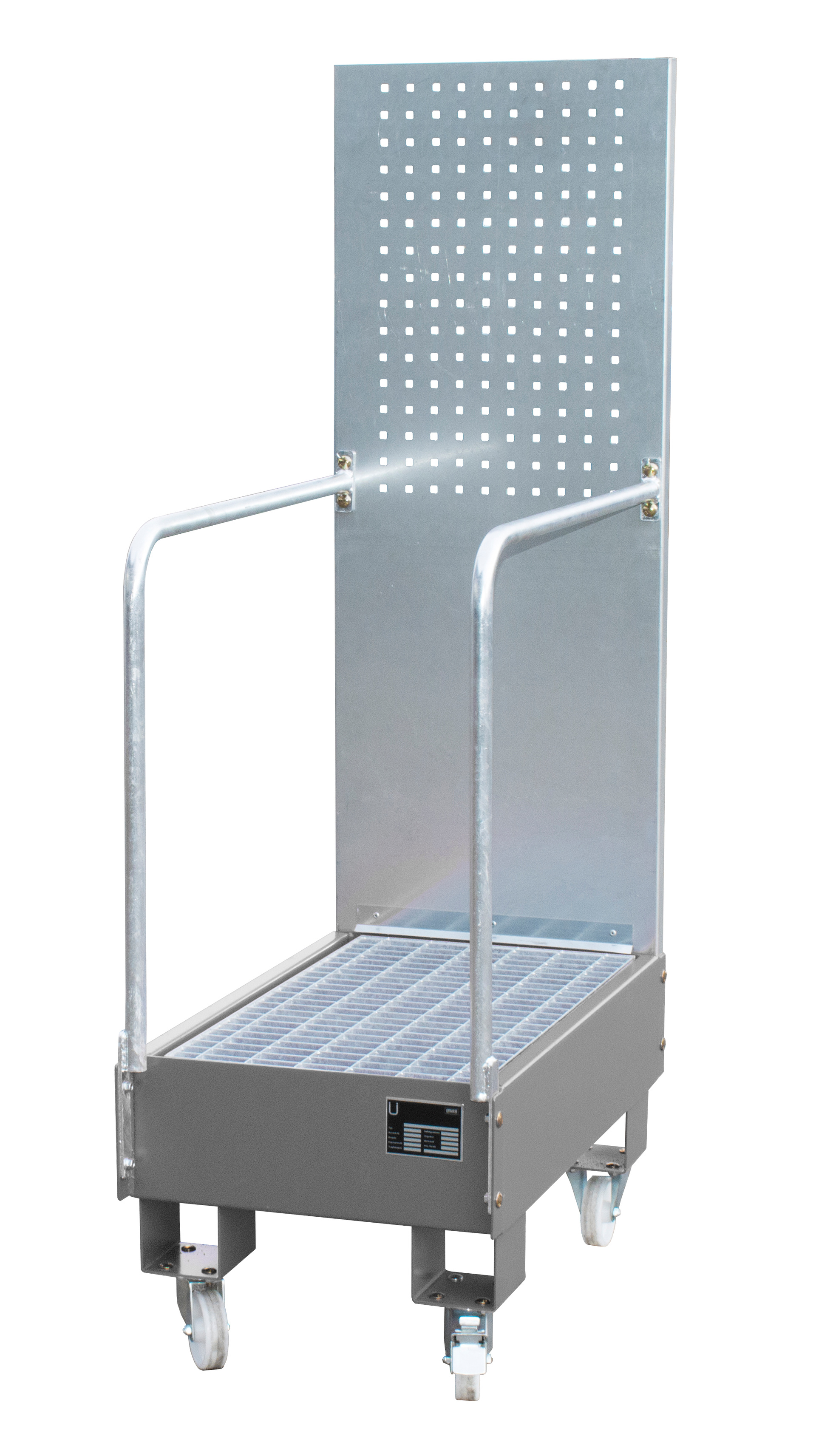 Fahrbare Auffangwanne mit Lochplattenwand Typ LPW 60