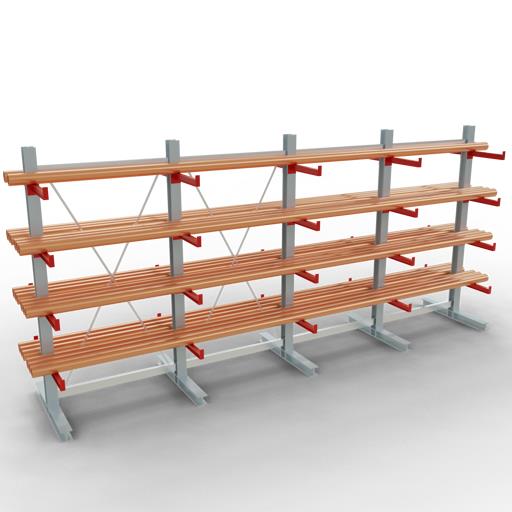 Doppelseitiges Kragarmregal-Set K3000 (für mittlere Belastungen)