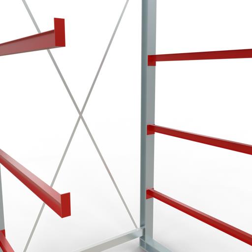 Einseitiges Kragarmregal-Set K6000 (für schwere Belastungen)