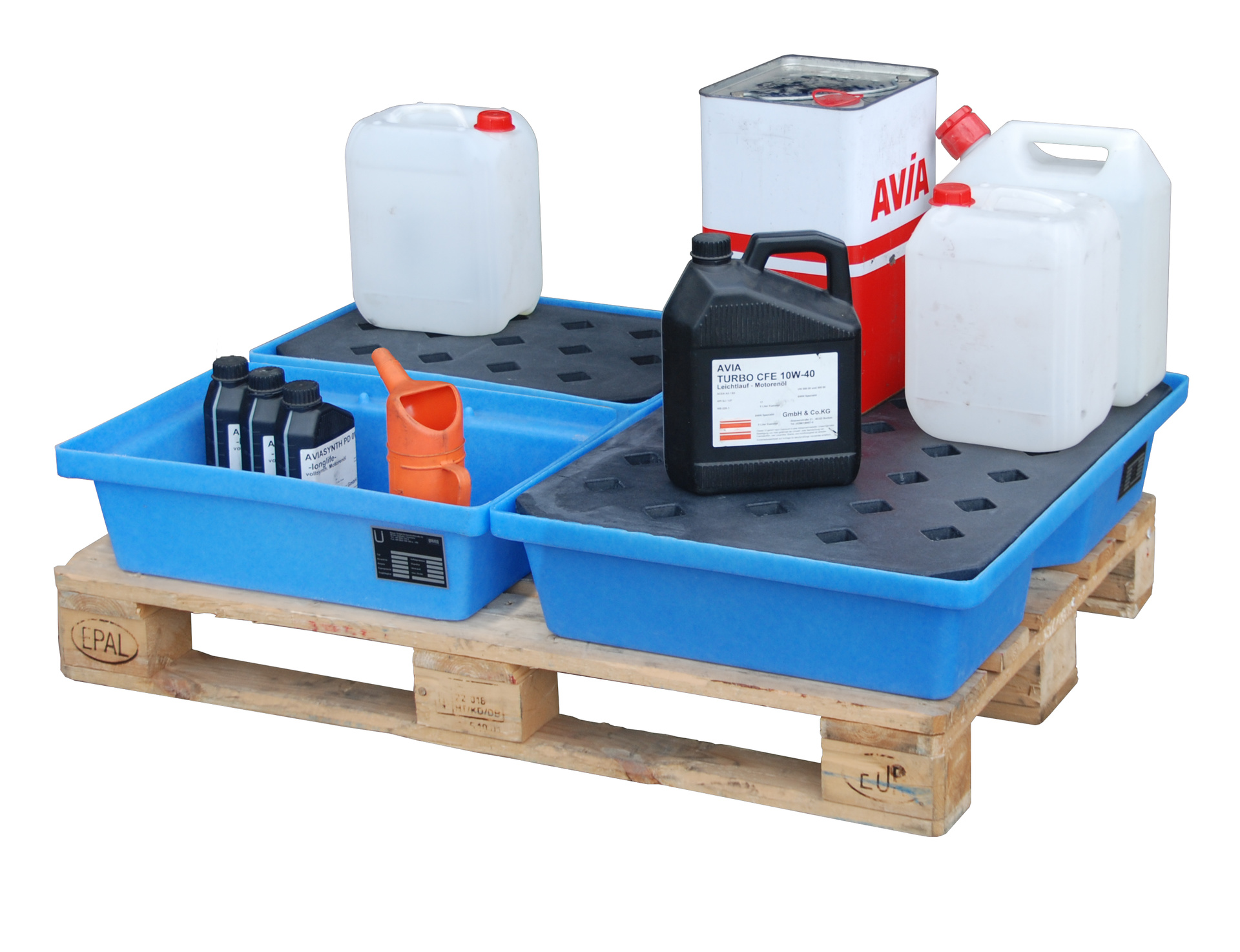 Paletten-Auffangwanne aus PE Typ KWP-P