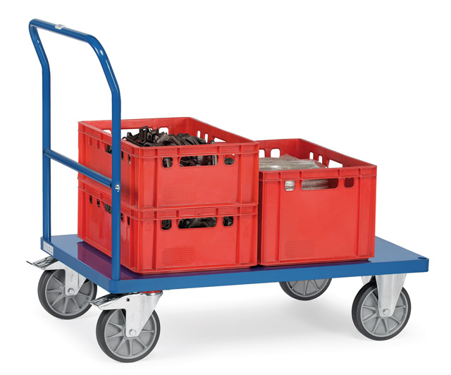 Schiebebügelwagen - Stahlblech bündig, Tragkraft 600 kg