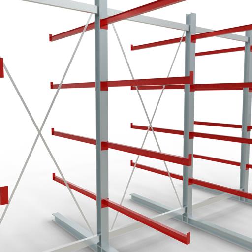 Doppelseitiges Kragarmregal-Set K6000 (für schwere Belastungen)