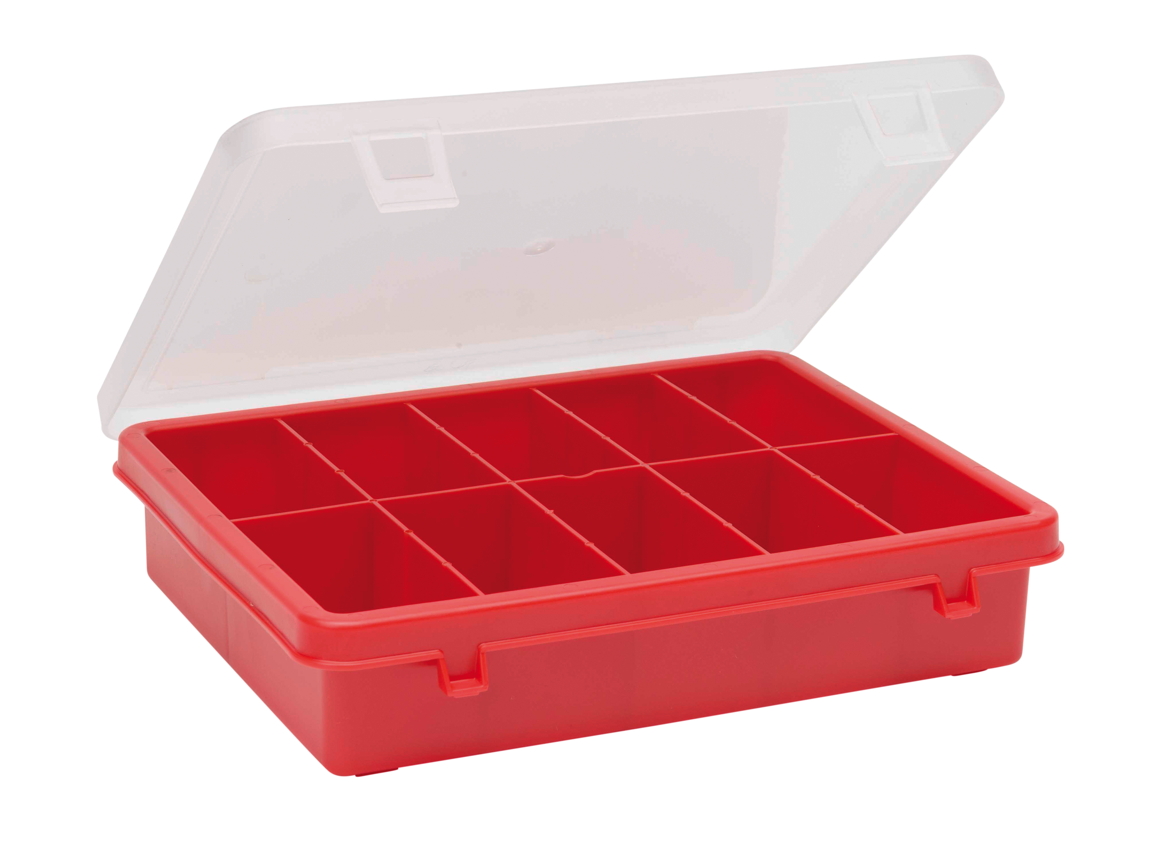 10 Stück Sortimentskästen mit fester Einteilung