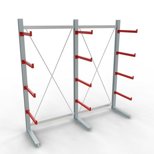 Einseitiges Kragarmregal-Set K6000 (für schwere Belastungen)