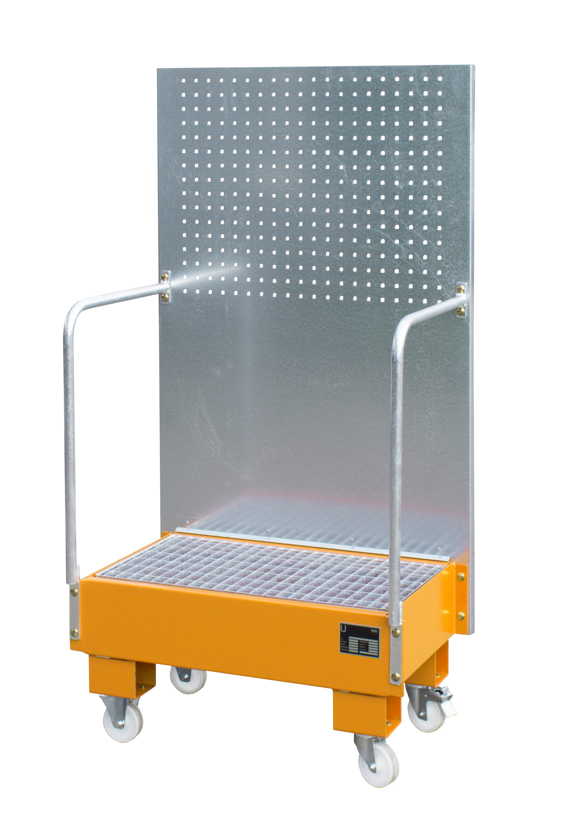 Fahrbare Auffangwanne mit Lochplattenwand Typ LPW 60