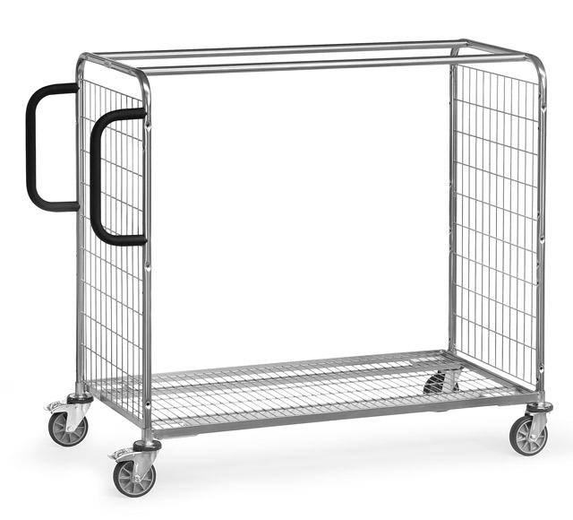 Kommissionierwagen verzinkt mit Gitterwänden (Baukasten-System)