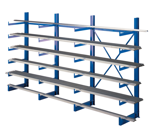 Kragarmregal Set K1000, einseitig, Höhe 2.000 mm