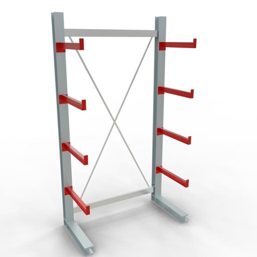 Einseitiges Kragarmregal-Set K3000 (für mittlere Belastungen)