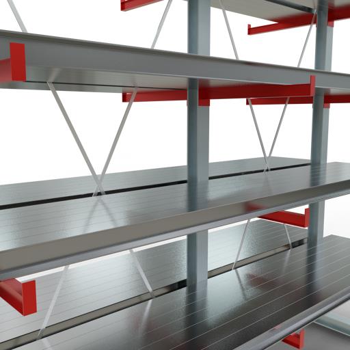 Doppelseitiges Kragarmregal-Set K6000 (für schwere Belastungen)