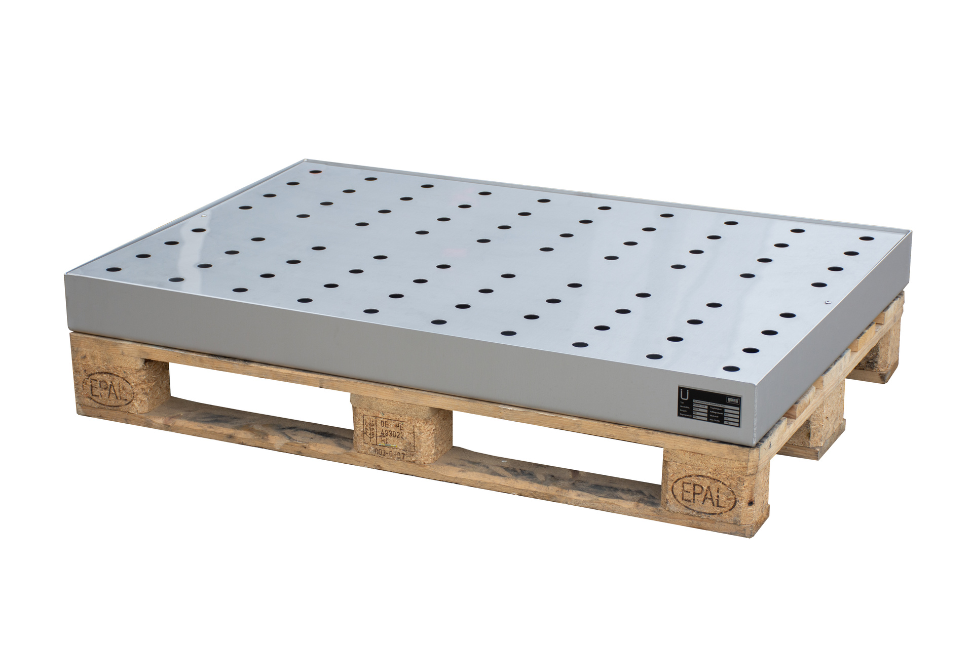 Kleingebindewanne für Paletten KGW-P/M (mit Lochblech-Rost)