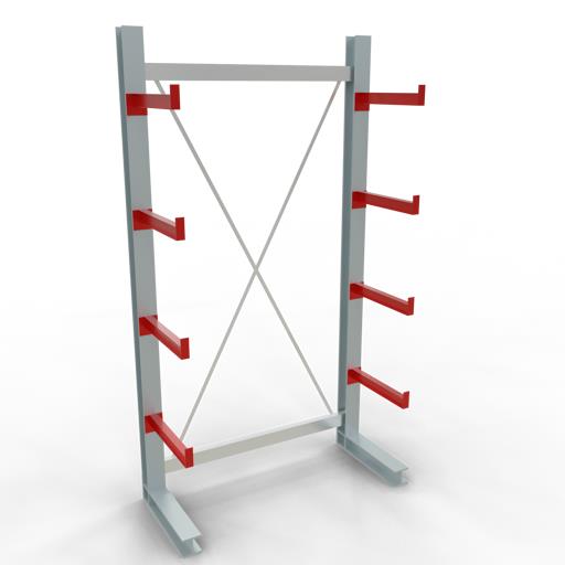 Einseitiges Kragarmregal-Set K3000 (für mittlere Belastungen)