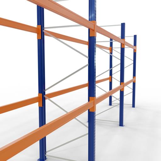 Palettenregal-Starterset (3 Felder á 2.700 mm)