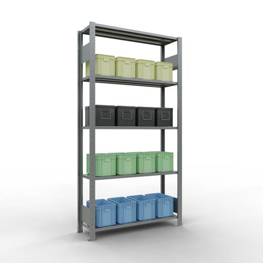 Stecksystem Grundregal, MULTIplus 150 kg, beidseitig nutzbar (Längenriegel)