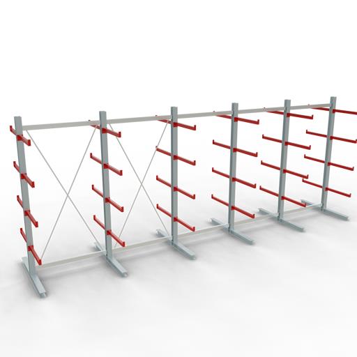 Doppelseitiges Kragarmregal-Set K6000 (für schwere Belastungen)