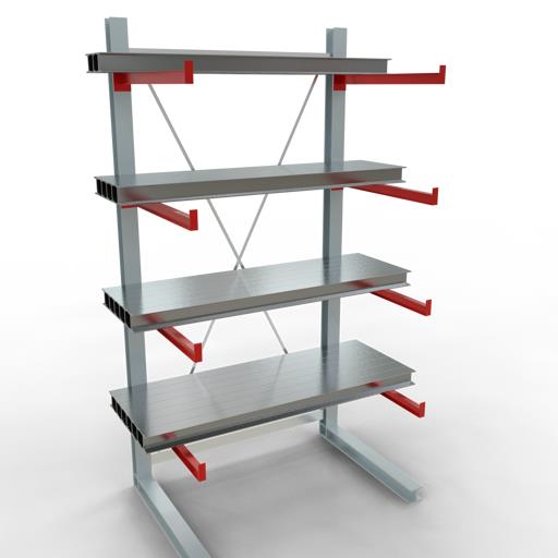 Einseitiges Kragarmregal-Set K6000 (für schwere Belastungen)