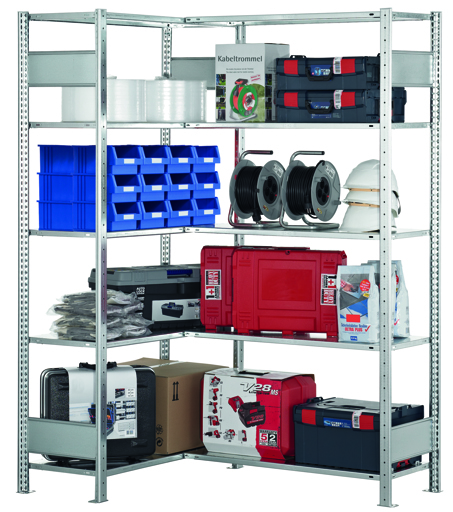 Stecksystem Eckregal, MULTIplus, 150 kg Fachlast