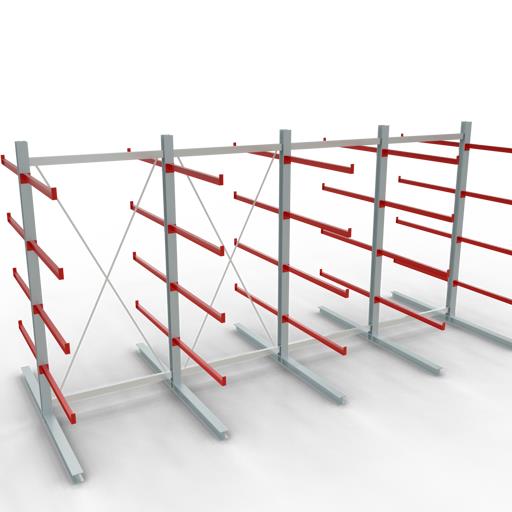 Doppelseitiges Kragarmregal-Set K6000 (für schwere Belastungen)