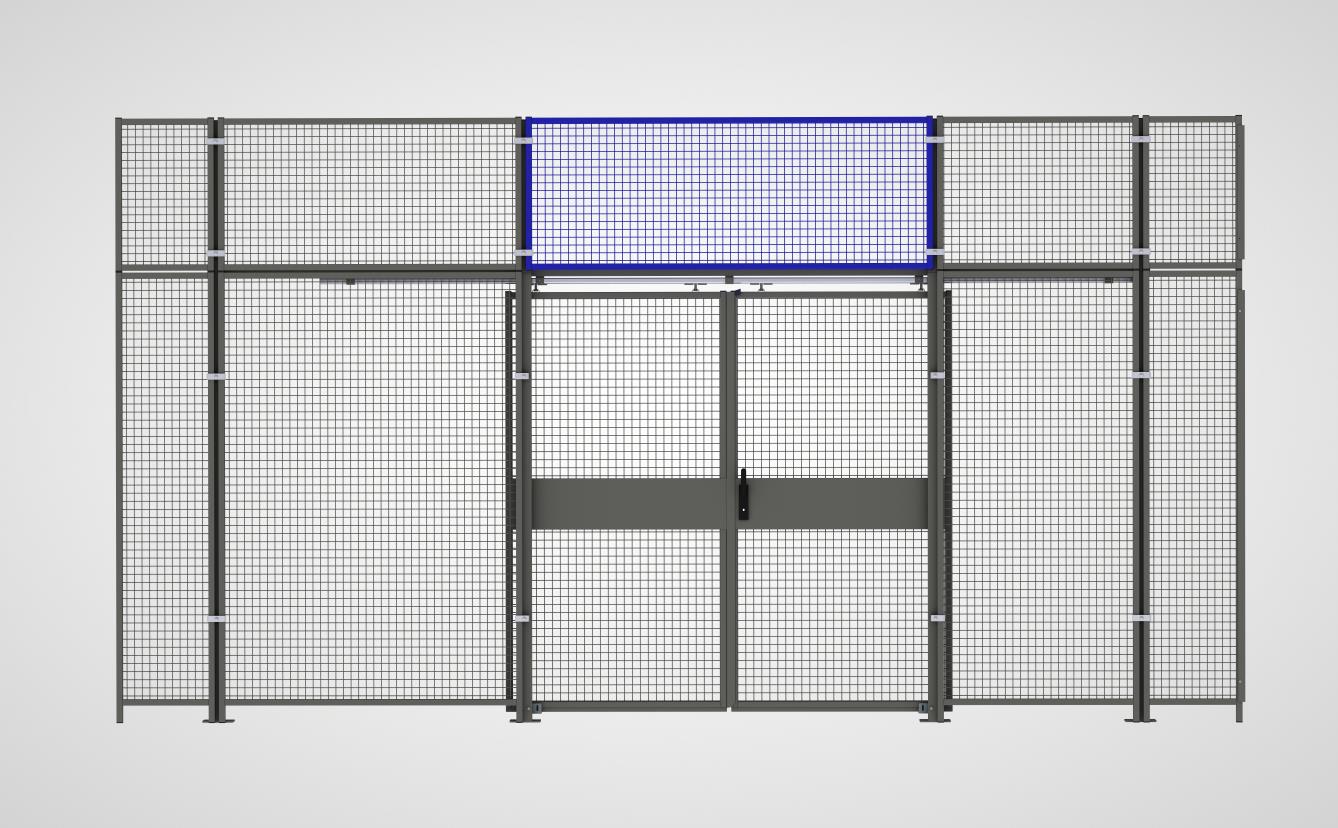 Aufsatz-Element Doppeltür mit Acrylglas-Füllung (System 9200)