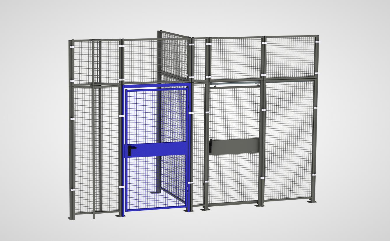 Einzeltür mit durchsichtiger Acrylglas-Füllung (System 9200)