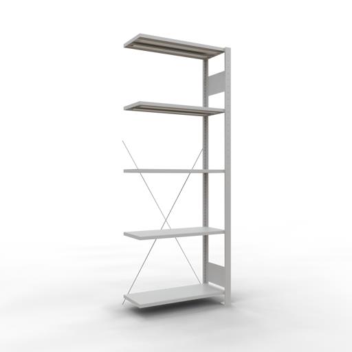 Stecksystem Anbauregal, MULTIplus 150 kg, einseitig nutzbar (Kreuzstreben)