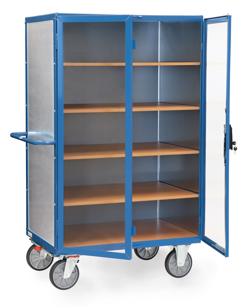 Kastenwagen mit Türen und Treibriegelverschluss