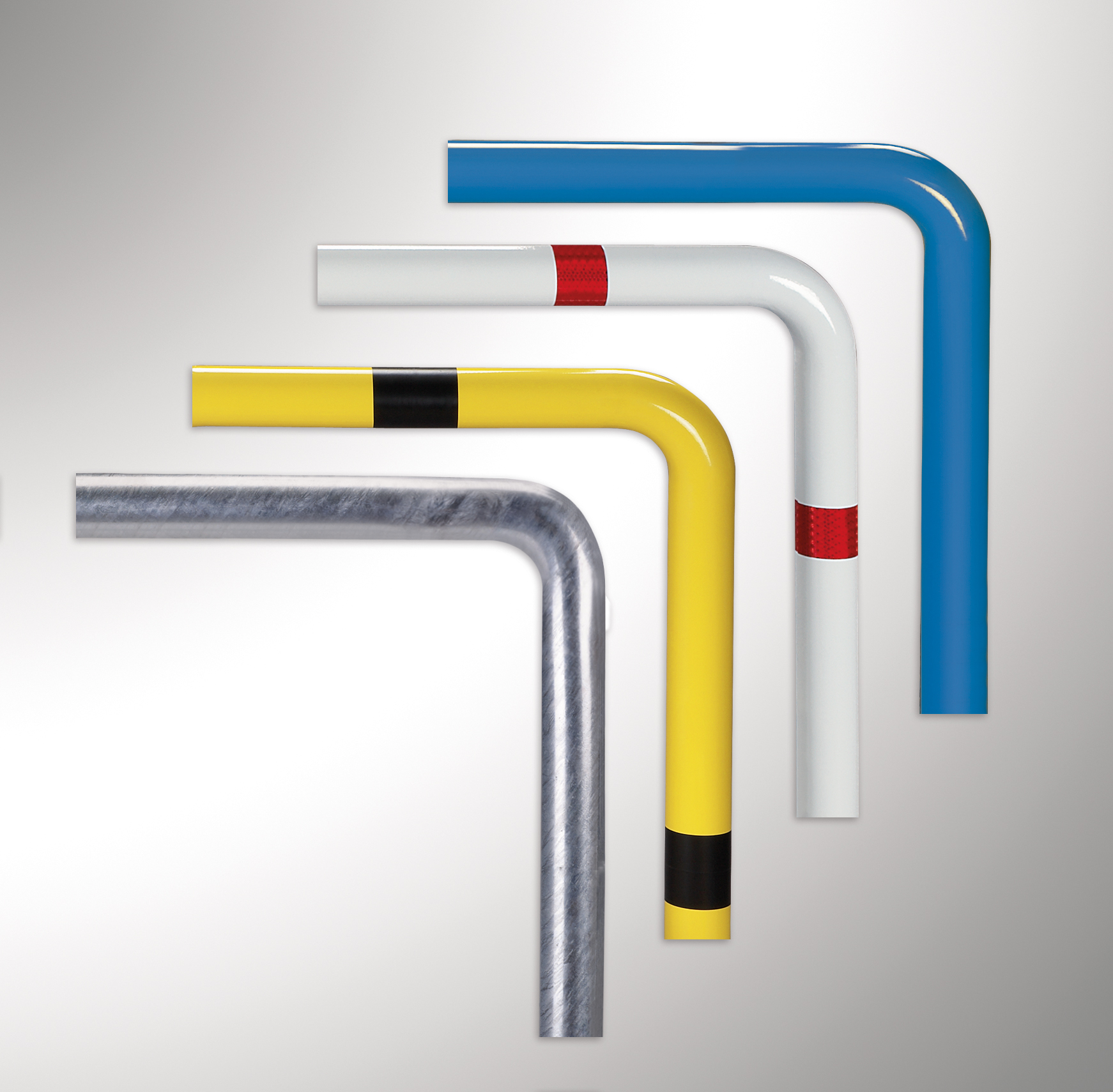 Schutzbügel aus Stahl, Höhe 1.000 mm (System 3100)