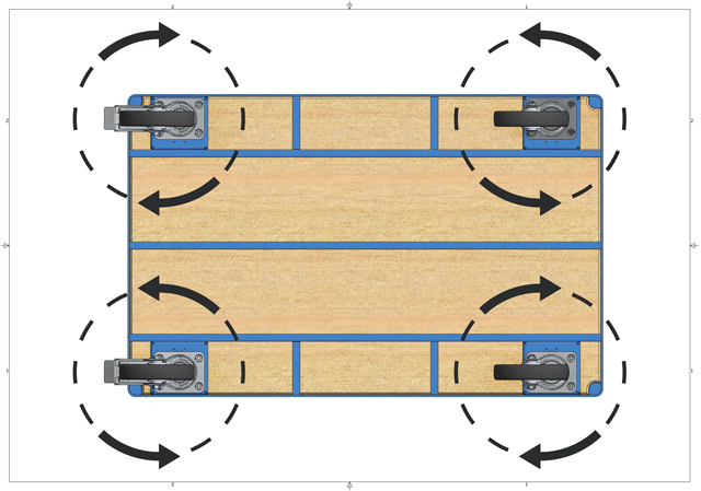 4 Lenkrollen (Mehrpreis)