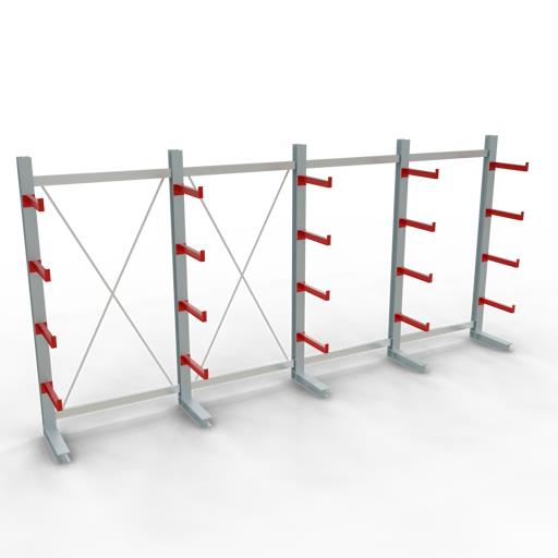 Einseitiges Kragarmregal-Set K3000 (für mittlere Belastungen)