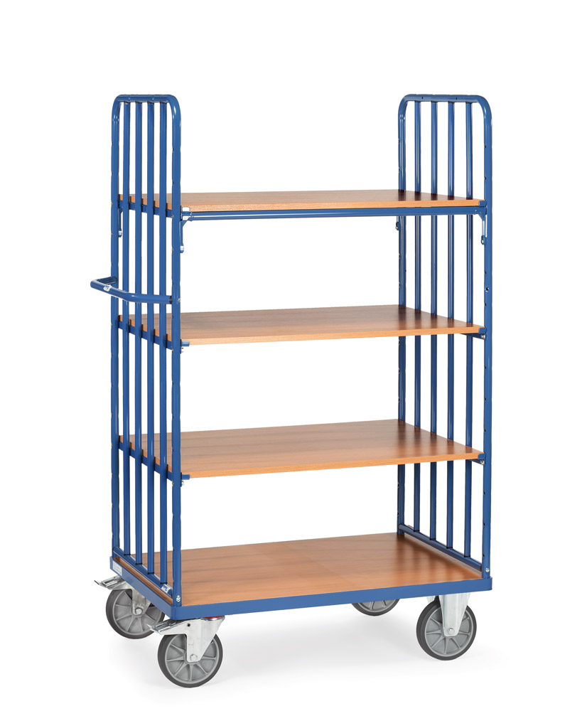 Etagenwagen mit Stahlrohr-Stirnseiten, 4 Etagen