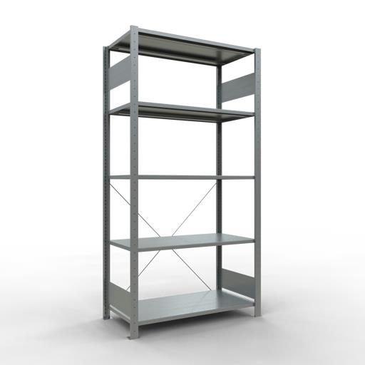 Stecksystem Grundregal, MULTIplus 150 kg, einseitig nutzbar (Kreuzstreben)