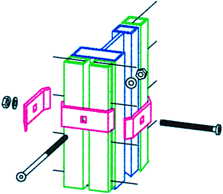 Pfosten zur Befestigung der Elemente (System 9200)