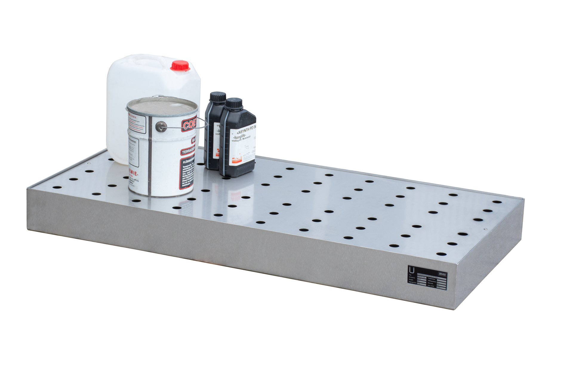 Kleingebindewanne für Paletten KGW-P/M (mit Lochblech-Rost)