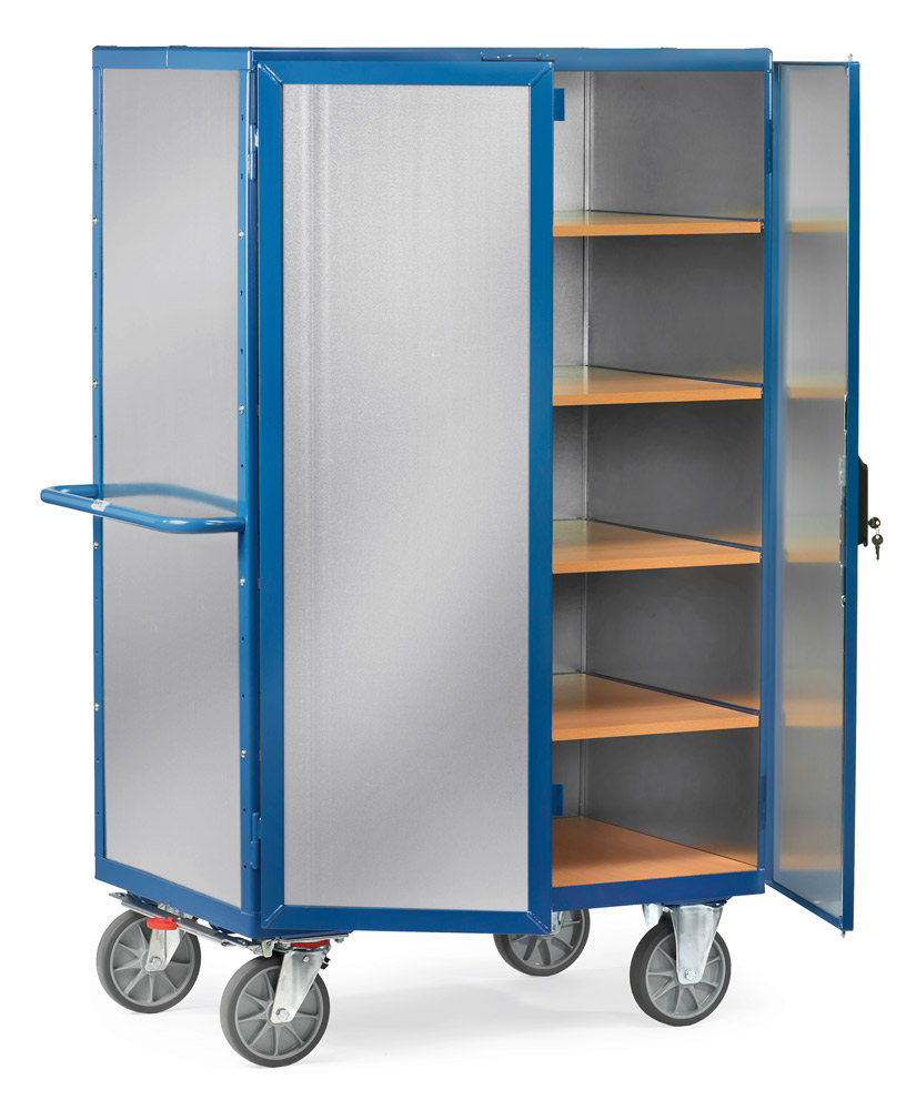 Kastenwagen mit Türen und Treibriegelverschluss