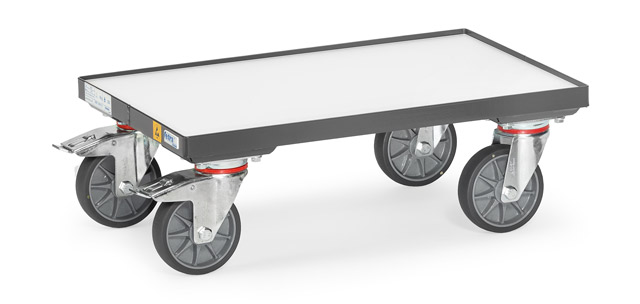 ESD-Eurokasten-Roller geschlossen, Tragkraft 250 kg