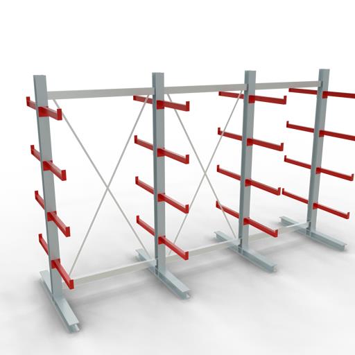 Doppelseitiges Kragarmregal-Set K3000 (für mittlere Belastungen)