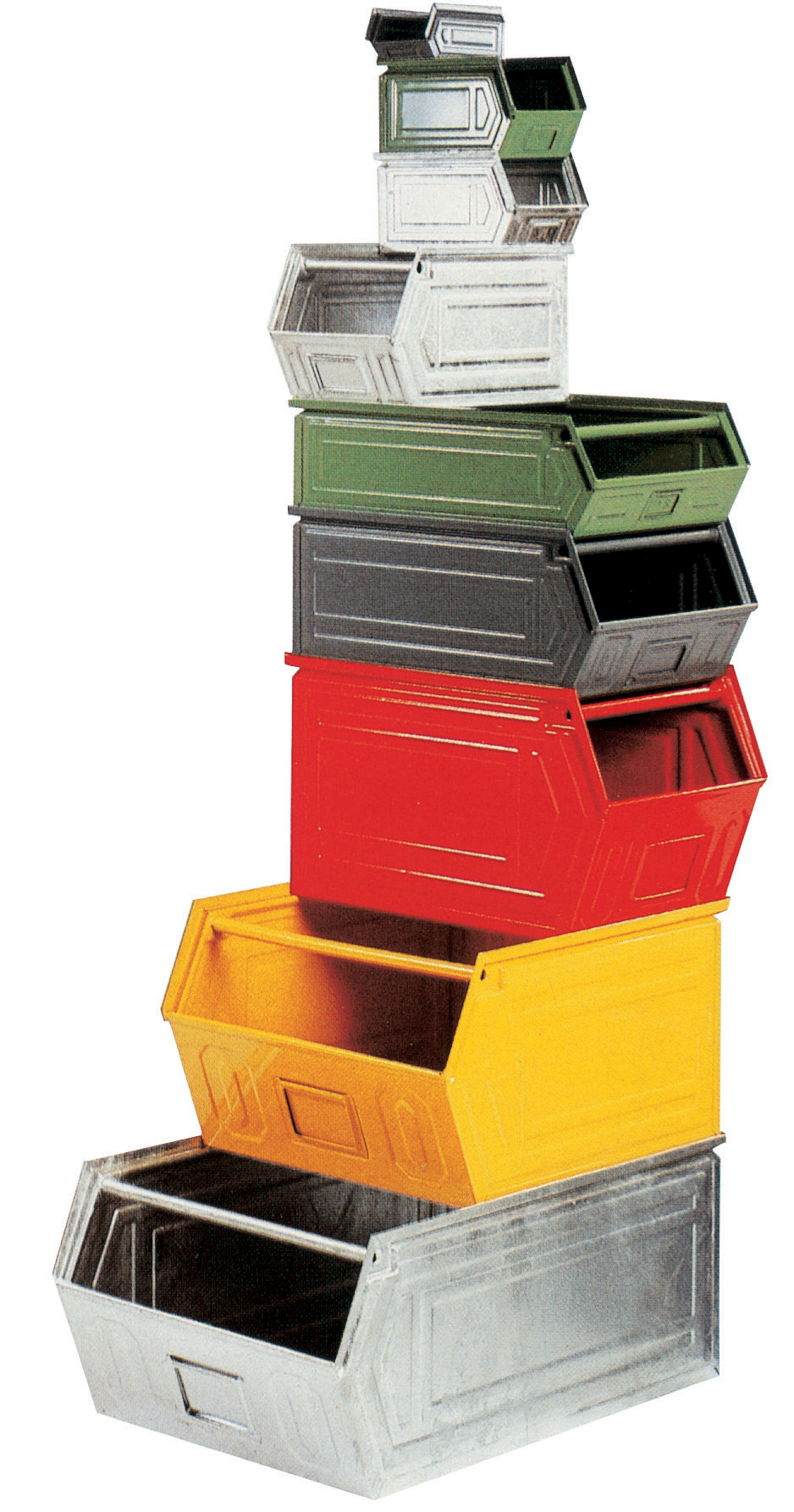 1 Stk. Stahlblech-Sichtlagerkasten, lackiert