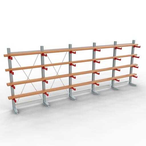 Einseitiges Kragarmregal-Set K3000 (für mittlere Belastungen)