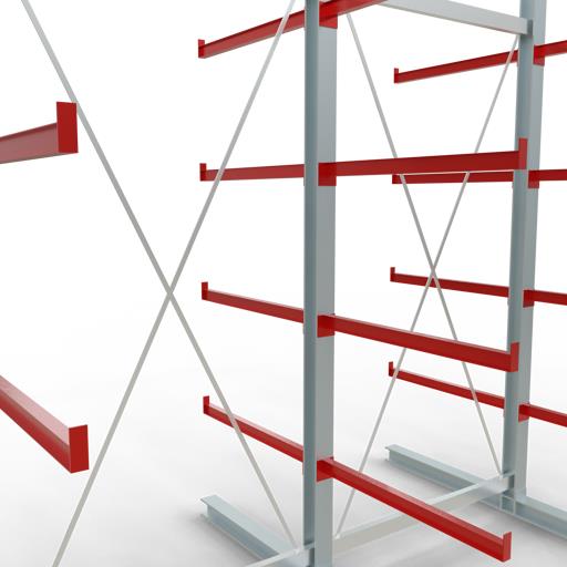 Doppelseitiges Kragarmregal-Set K6000 (für schwere Belastungen)