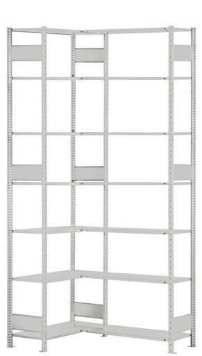 Stecksystem Eckregal, MULTIplus, 150 kg Fachlast